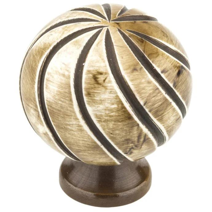 Eclectic Knob, 1-3/8" D, Almond, Chocolate